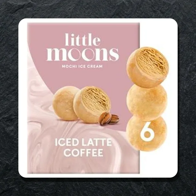 Little moons mochi ice cream iced latte coffee