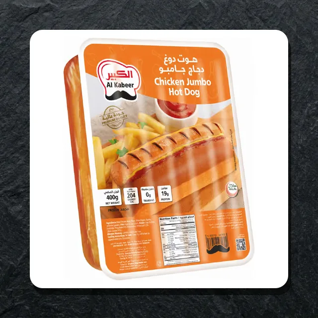 Al kabeer chicken jumbo hot dog 400g