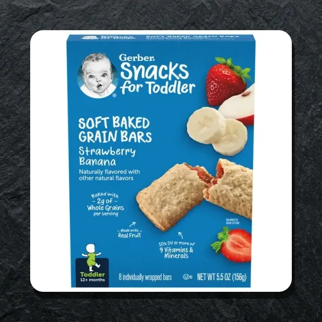 Gerber grain bars strawberry banana 156g