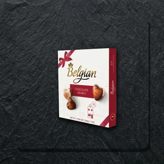 Belgian chocolate hearts 200g