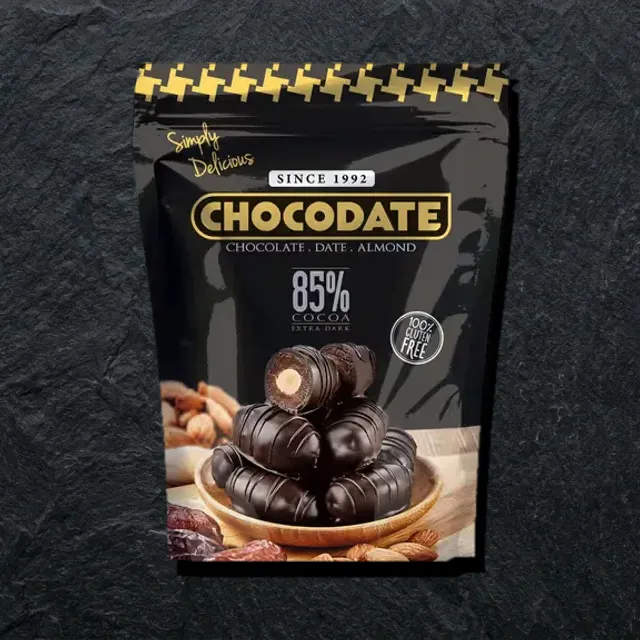 Chocodate Chocolate 85% Cocoa Almond