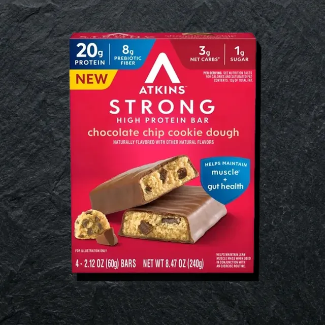Atkins Strong — «shokolad bo‘lakchali pechenye xamiri» batonchigi