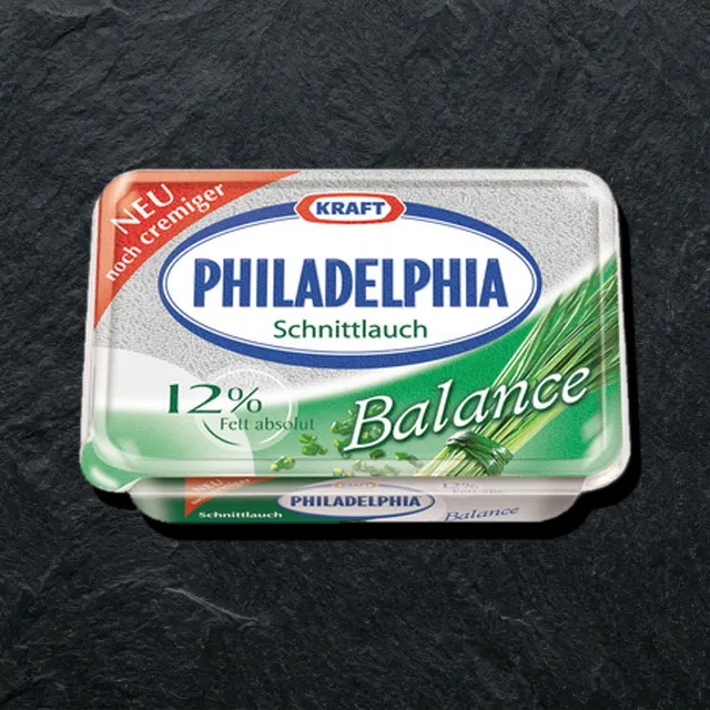 Philadelphia — сливочный сыр с зелёным луком