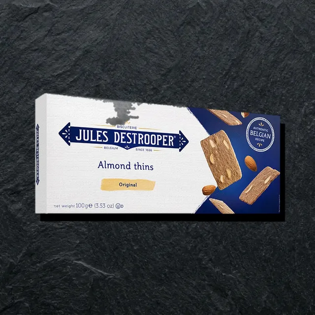 Jules Destrooper Almond Thins Original — bodomli yupqa pechenye