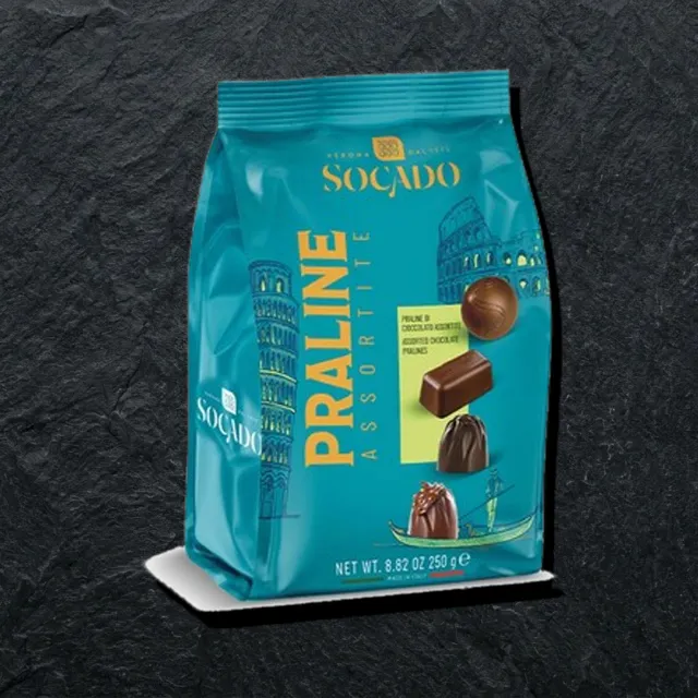 Socado Praline Cioccolato — shokoladli pralin konfetlari
