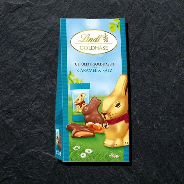 Lindt Goldhase — shokolad quyoncha, karamel va tuz