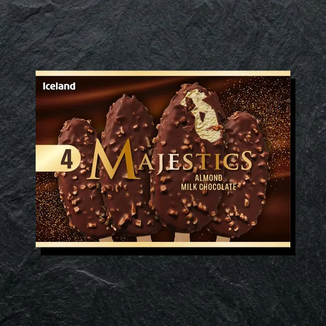 Majestigs Almond Milk Chocolate — bodomli sutli shokoladdagi muzqaymoq