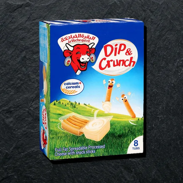 La Vache Qui Rit Dip Crunch — qarsildoq tayoqchali eritilgan pishloq