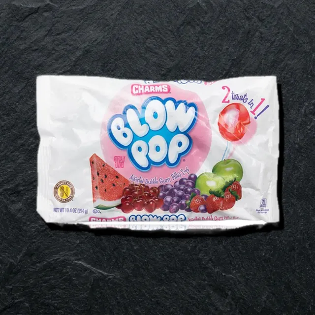 Charms Blow Pop — saqichli tayoqchali konfetlar, assorti