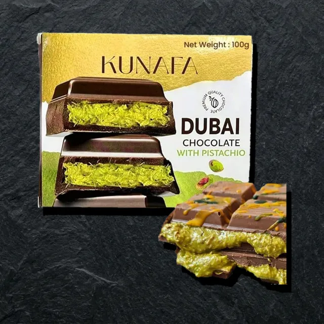 Dubai Chocolate — шоколад с фисташкой и кунафой