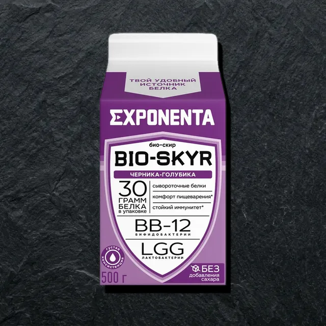 Exponenta Bio-Skyr — skir, chernika va golubika