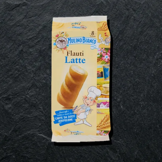 Mulino Bianco Flauti — sutli kremli biskvitlar