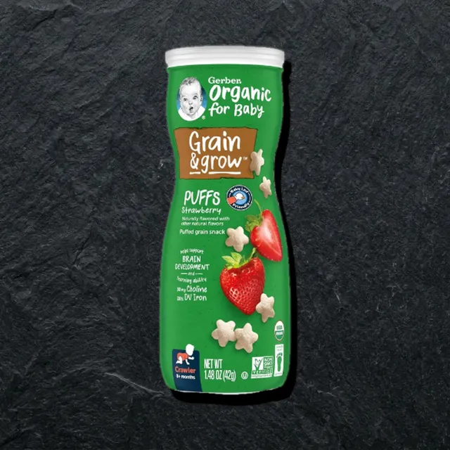Gerber Puffs — злаковые снеки с клубникой