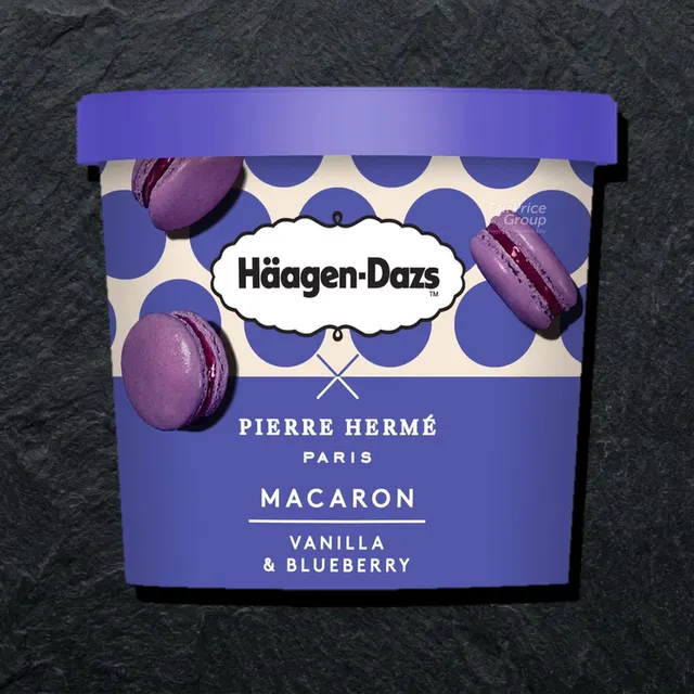 Häagen-Dazs Macaron Vanilla & Blueberry — мороженое ваниль и черника